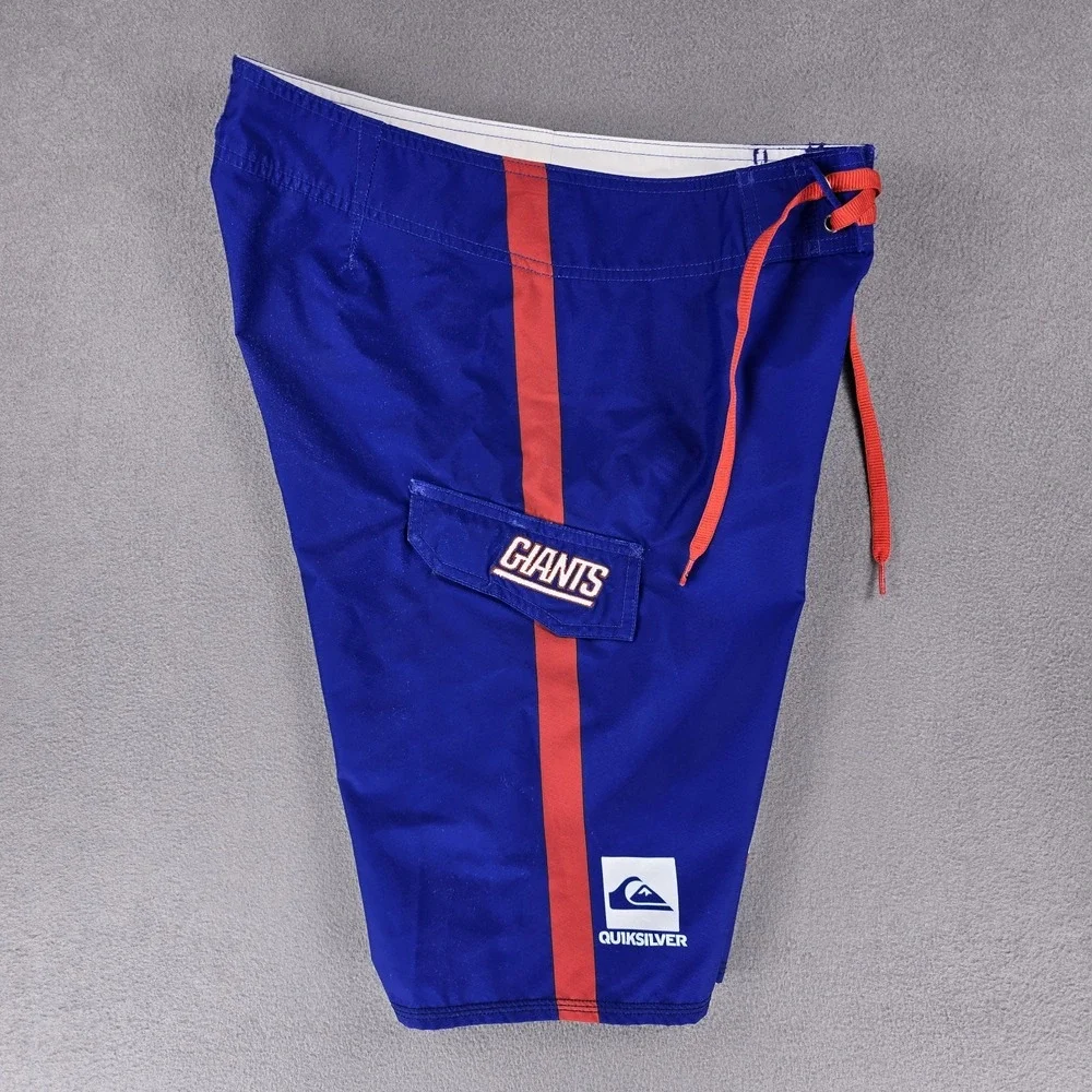Quiksilver New York Giants NFL Surf Swim Trunks Board Shorts‎ Men's Size 28 Blue